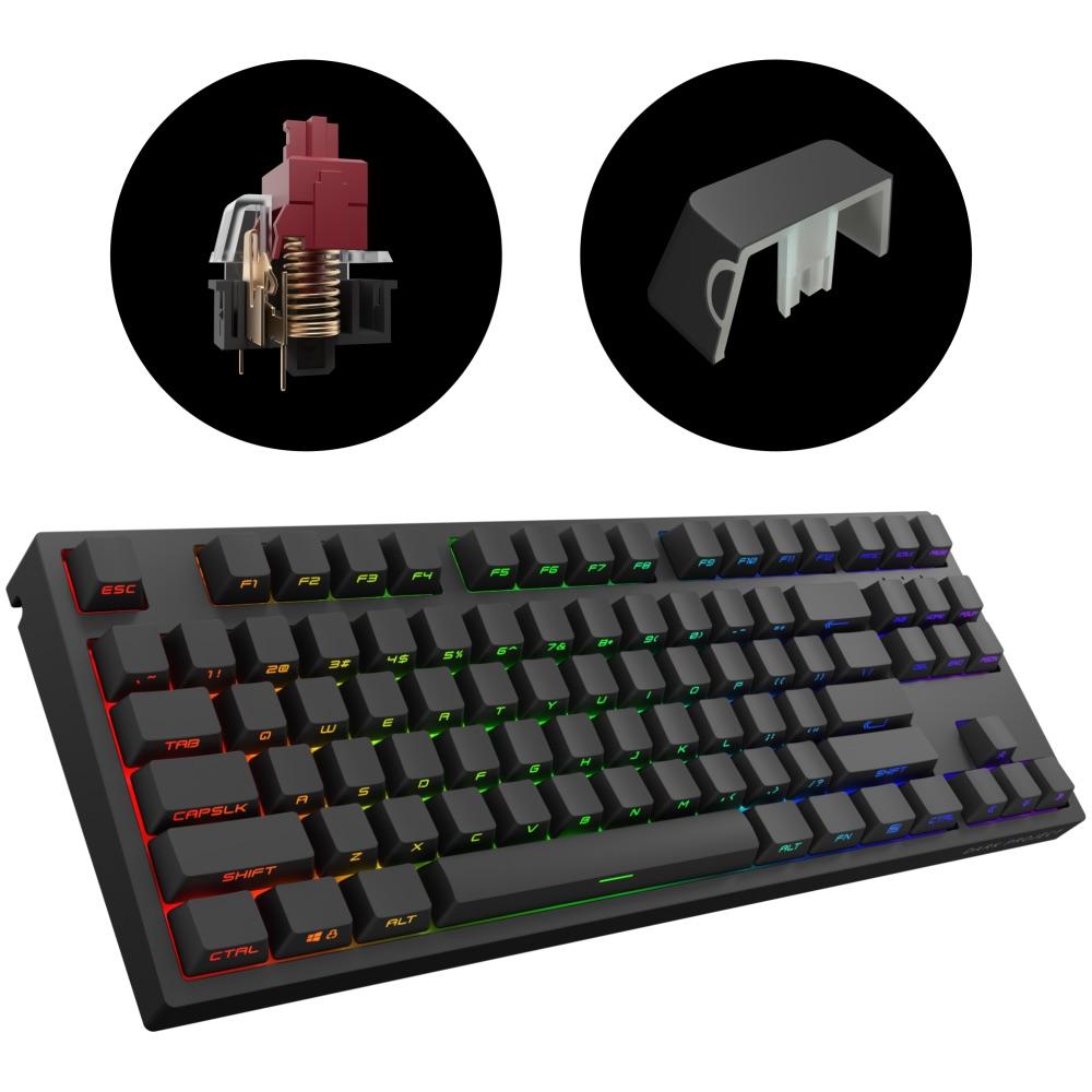 Геймърскa механична клавиатура Dark Project KD87A Black TKL PBT - HS ...