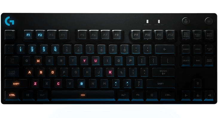 Геймърска механична клавиатура Logitech G Pro, RGB, Compact