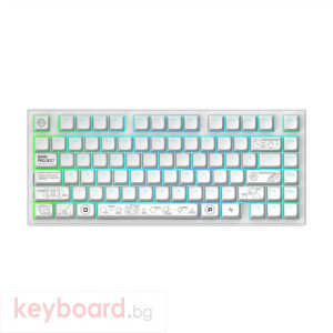 Геймърскa безжична клавиатура Dark Project ALU81A Terra Nova R2 White RGB