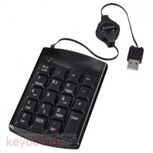 Клавиатура HAMA цифрова Slimline SK140, USB