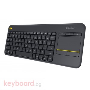 Клавиатура LOGITECH Wireless Touch Keyboard K400 Plus черен