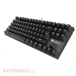 Клавиатура GENESIS Mechanical Gaming Keyboard Thor 300 Tkl Green Backlight Outemu Blue Switch Us Layout