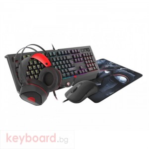 Клавиатура GENESIS Gaming Combo Set 4In1 Cobalt 330 RGB Keyboard + Mouse + Headphones + Mousepad