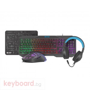 Клавиатура FURY Gaming Combo Set 4in1 Thunderstreak 3.0 Keyboard + Mouse + Headphones + Mousepad