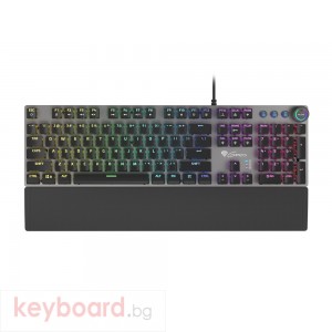 Клавиатура GENESIS Mechanical Gaming Keyboard Thor 401 RGB Backlight Brown Switch US Layout Software