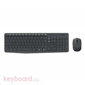Клавиатура LOGITECH MK235 Wireless Keyboard and Mouse Combo - Grey - US INTL