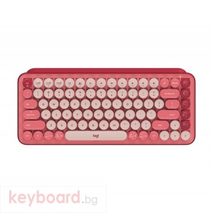 Клавиатура LOGITECH POP Keys Wireless Mechanical Keyboard With Emoji Keys - HEARTBREAKER_ROSE - US INT'L - INTNL