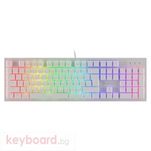 Клавиатура GENESIS Gaming Keyboard Thor 303 White RGB Backlight US Layout Brown Switch