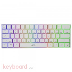 Клавиатура GENESIS Mechanical Gaming Keyboard Thor 660 Wireless RGB Backlight White GATERON BROWN