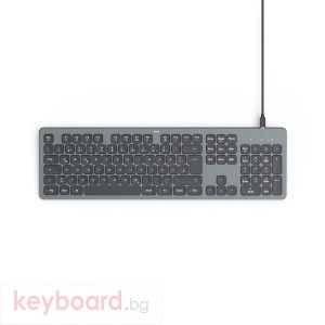 HAMA Жична Клавиатура "CK-400", Х-структурна, USB-A, USB-C, AI бутон, светеща