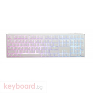 Геймърскa механична клавиатура Ducky One 3 Pure White Full Size Hotswap Cherry MX Silver, RGB, PBT Keycaps