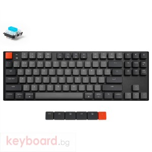 Геймърска Механична клавиатура Keychron K1 TKL Gateron Low Profile Blue Switch White LED Gateron Low Profile Blue Switch ABS