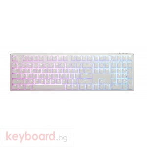 Геймърскa механична клавиатура Ducky One 3 Pure White Full Size Hotswap Cherry MX Clear, RGB, PBT Keycaps