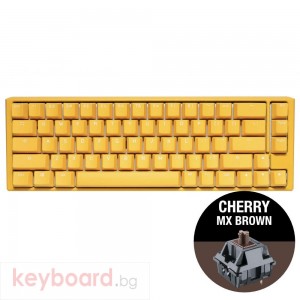 Геймърскa механична клавиатура Ducky One 3 Yellow SF 65%, Cherry MX Brown