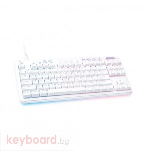 Геймърска механична клавиатура Logitech G G713, TKL, Tactile, RGB LED, US Layout, бяла