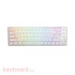 Геймърскa механична клавиатура Ducky One 3 Pure White SF 65%, Hotswap Cherry MX Black, RGB, PBT Keycaps