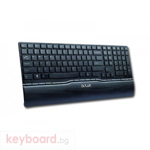 Клавиатура DELUX DL-K1880U/USB/BLACK/BULG USB 1.1