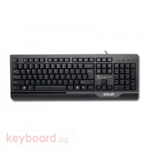 Клавиатура DELUX DLK-6000/PS2/BULG/BLACK PS/2