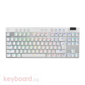 Геймърска механична клавиатура Logitech G Pro X TKL White Lightspeed Tactile Switch