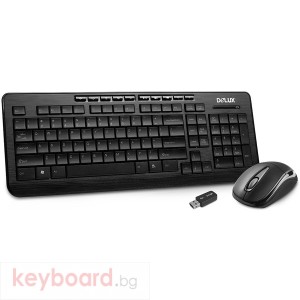 Клавиатура DELUX DLK-3100G Wireless + Wireless Mouse M105GB