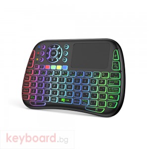 Мини клавиатура No brand M9, USB 2.4GHz, Bluetooth, Микрофон, IR програмируема, Тъчпад, Черен 