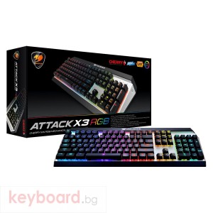 Клавиатура COUGAR ATTACK X3 Red Cherry MX RGB Mechanical Gaming Keyboard