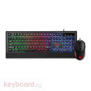 Геймърска клавиатура и мишка TteSports Challenger Combo, RGB, Черен