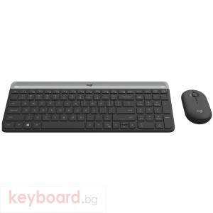 Клавиатура LOGITECH Slim Wireless Keyboard and Mouse Combo MK470 - GRAPHITE