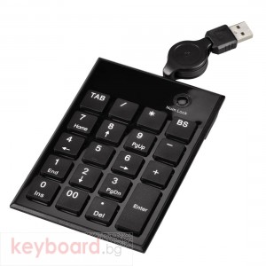 Цифрова клавиатура HAMA SK140, USB Черен