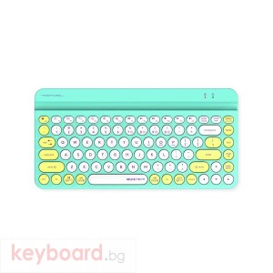 Безжична клавиатура A4tech Fstyler FBK30, Bluetooth, 2.4G, Стойка за телефон, Кирилизирана, Авокадо