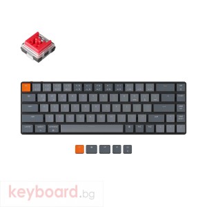 Геймърска Механична клавиатура Keychron K7 Hot-Swappable 65% Keychron Low Profile Optical Red Switch RGB LED ABS