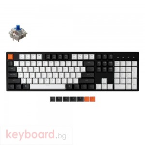 Геймърска Механична клавиатура Keychron C2 Full-Size Gateron G Pro Blue Switch White LED ABS