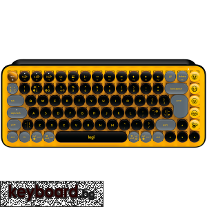 Клавиатура LOGITECH POP Keys Wireless Mechanical Keyboard With Emoji Keys - BLAST_YELLOW - US INT'L - INTNL