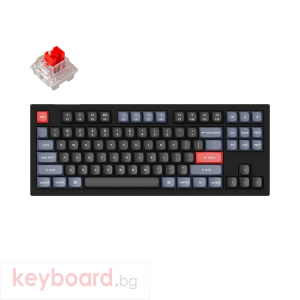 Геймърска Механична клавиатура Keychron V3 QMK TKL, Carbon Black Keychron K Pro Red Switch, RGB Backlight