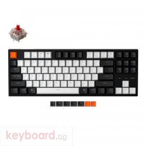 Геймърска механична клавиатура Keychron C1 TKL Gateron G Pro(Hot-Swappable) Red Switch RGB Backlight