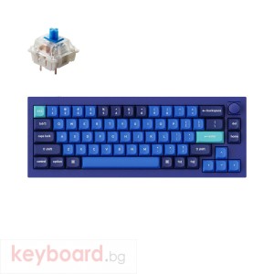 Геймърска Механична клавиатура Keychron Q2 Navy Blue Knob QMK 65% Gateron G Pro Blue Switch RGB LED PBT