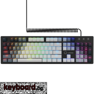 Геймърска клавиатура LORGAR Azar 514, Wired mechanical gaming keyboard, RGB backlight, 1680000 colour variations, 18 modes, keys number: 104, 50M clicks, linear dream switches, spring cable up to 3.4m, ABS plastic+metal, magnetic cover, 450*136*39mm, 1.17