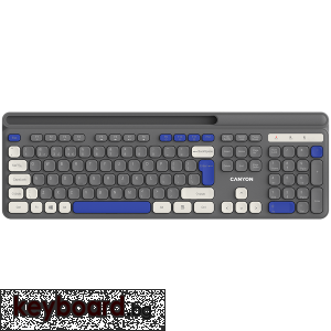 Клавиатура CANYON keyboard HKB-W03 AAA Wireless Grey