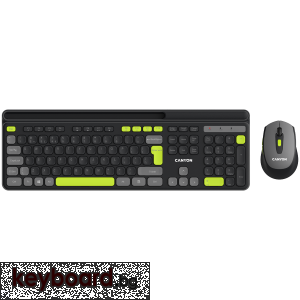 Клавиатура CANYON HSET-W5 Keyboard+Mouse AAA+AA Wireless Black