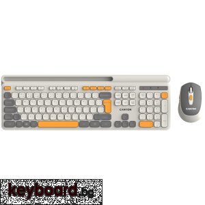 Клавиатура CANYON HSET-W5 Keyboard+Mouse AAA+AA Wireless Beige