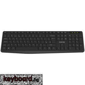 Клавиатура CANYON keyboard KB-W01 Wireless Black EN/BG