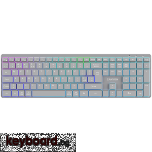 Клавиатура CANYON keyboard HKB-W11 UK/US RGB Dual Mode Wireless Grey