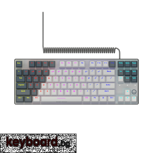 Геймърска клавиатура LORGAR Azar 514TKL, Wired RGB mechanical gaming keyboard, white, EN layout