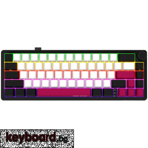 Геймърска клавиатура LORGAR KBP70MW, Wireless 65% Mechanical Gaming Keyboard Pro, Black/red, EN ...