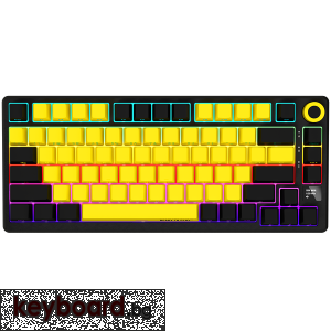 Геймърска клавиатура LORGAR KBP7075W, Wireless 75% Mechanical Gaming Keyboard Pro, Black/yellow, EN ...