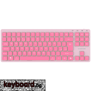 Клавиатура CANYON Keyboard OnType 10 Low Profile EN Wired Pink