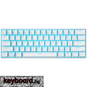 Геймърска клавиатура ROYAL KLUDGE RK61 White Gaming Keyboard Red switch