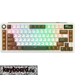 Геймърска клавиатура ROYAL KLUDGE RK L75 Palm Green Gaming Keyboard Cream switch