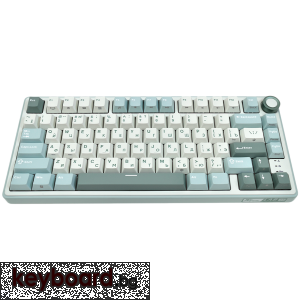 Геймърска клавиатура ROYAL KLUDGE R75 Sky Cyan Gaming Keyboard K silver switch