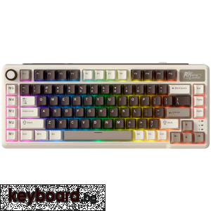Геймърска клавиатура ROYAL KLUDGE RK L75 Mocha Grey Gaming Keyboard Cream switch
